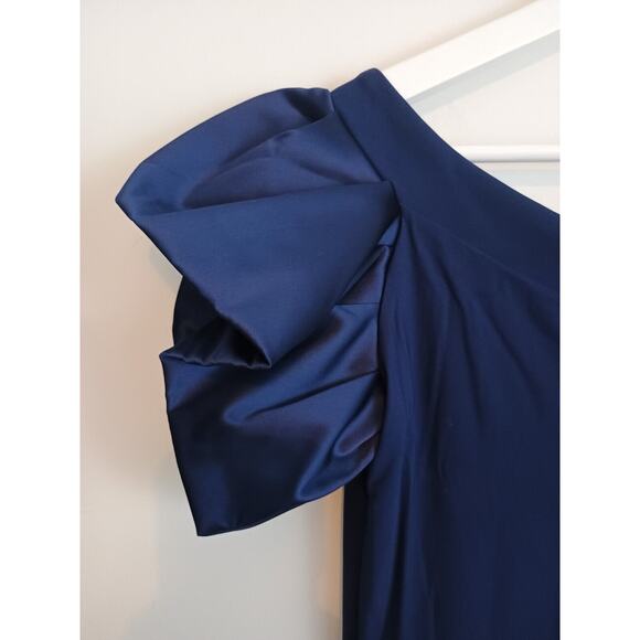 Chiara Boni La Petite Robe Womens 42 (US 6) Blue Off Shoulder Eunice Dress - Picture 6 of 8